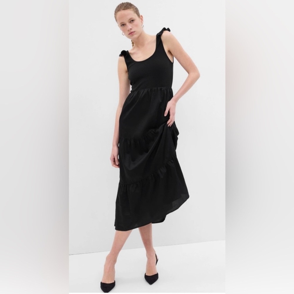 GAP Black Sleeveless Scoop Neck Midi Sundress -XXL